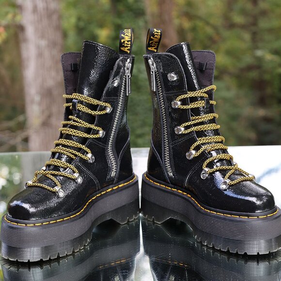 Dr Martens Ghilana Max Patent Leather Platform Boots - Picture 5 of 12